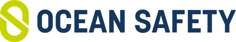 Ocean Safety company logo with bold blue text.